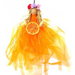 Hand Crafted Hanging Citrus Goddess Doll